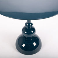 Navy blue based Fannin Entry Table with matching top with scaled traditional shape.