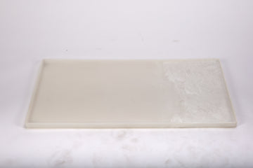 White resin handmade Rectangular Tray by Martha Sturdy.