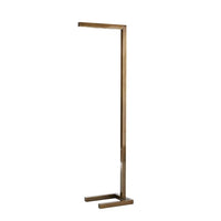 Ultra-modern Salford Floor Lamp built of steel with perfectly angular joints and a shiny polish.